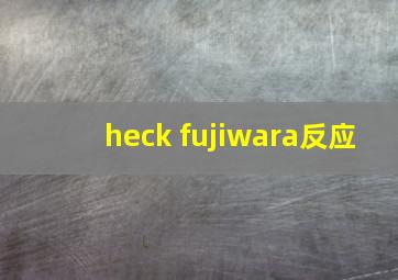 heck fujiwara反应